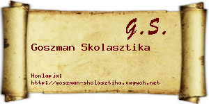 Goszman Skolasztika névjegykártya